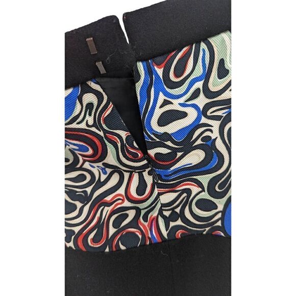 Balenciaga Paris Women Black Pencil Cut Abstract Print Mini Skirt Size 44 - Picture 6 of 12